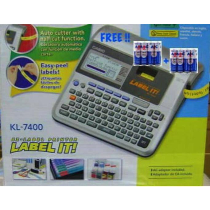 Alat / Mesin Label Harga Casio KL-7400 EZ-Label Printer - Huruf Angka