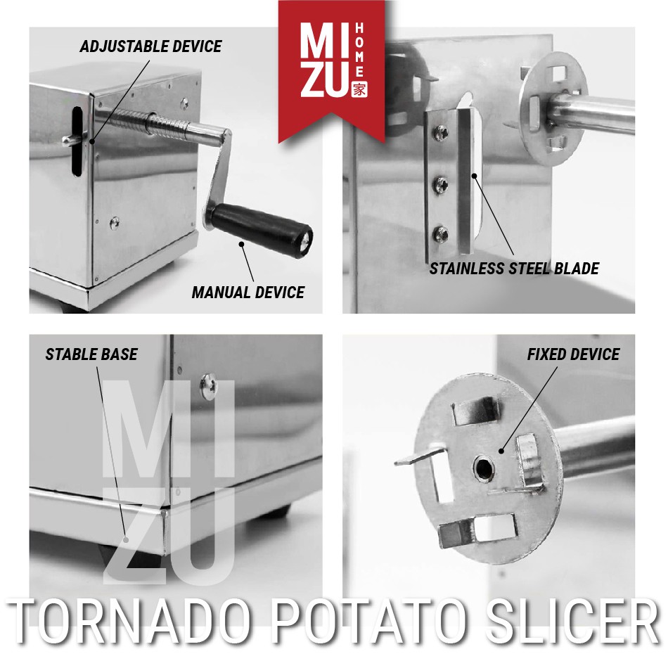 MIZU RASEN Tornado Potato Slicer MANUAL Machine Mesin Pemotong Kentang Spiral-3