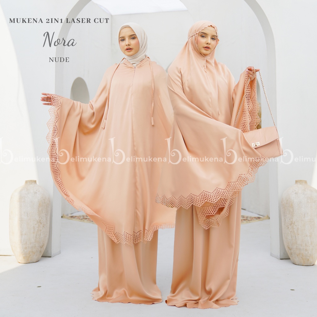 Mukena Dewasa 2in1 Silk Laser Cut Nora