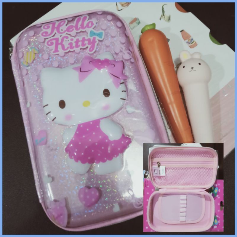 

kotak pensil hardcase murah/pencil case kitty/kotak pensil lucu/stationery set
