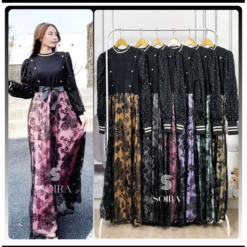 dres soira // dress gamis //dress korea //dress import terbaru