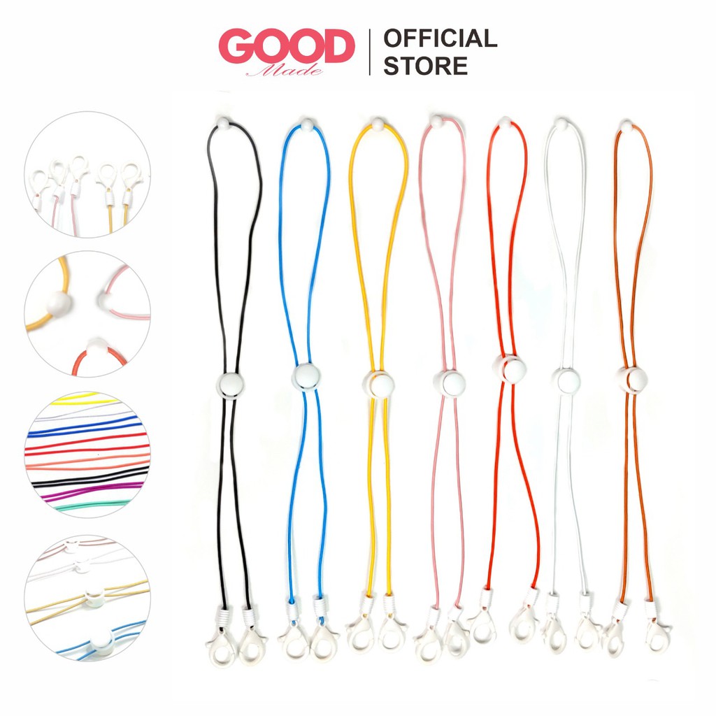 GOOD MADE - Strap Masker Lanyard Mask With Adjustable Strap Masker Hijab Konektor kk Lobster White Series