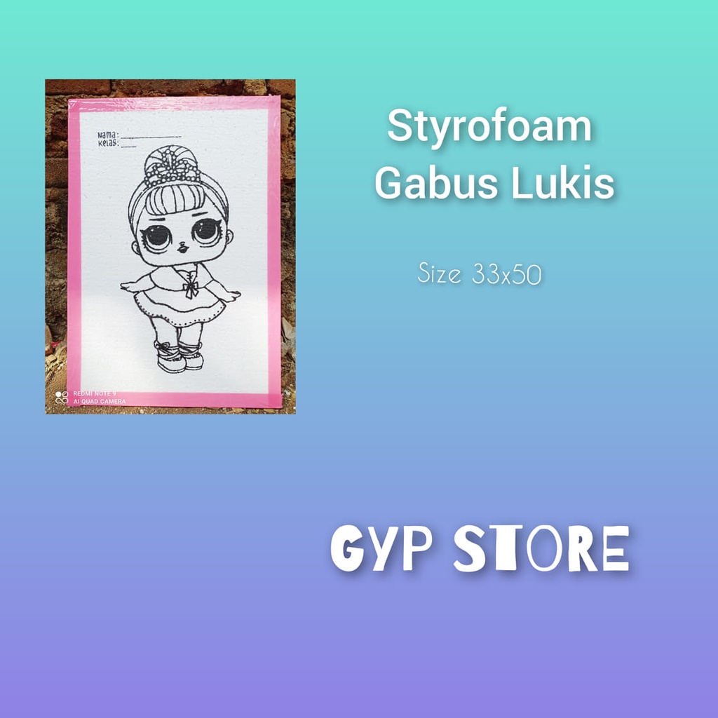 

Paket Mewarnai Styrofoam gabus Lukis Anak / Mainan Edukatif Anak / Gyp Store