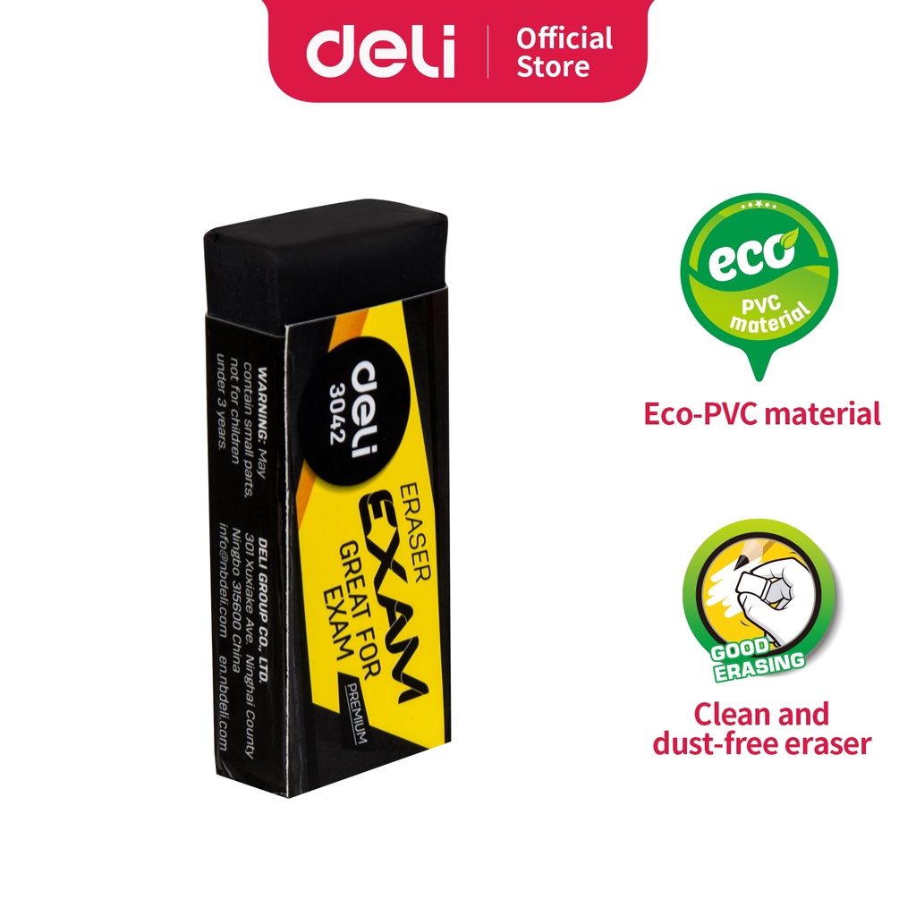 

Deli Penghapus-Exam Eraser Black E3042 (pcs)