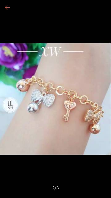 Xuping perhiasan gelang pita lapis emas 55