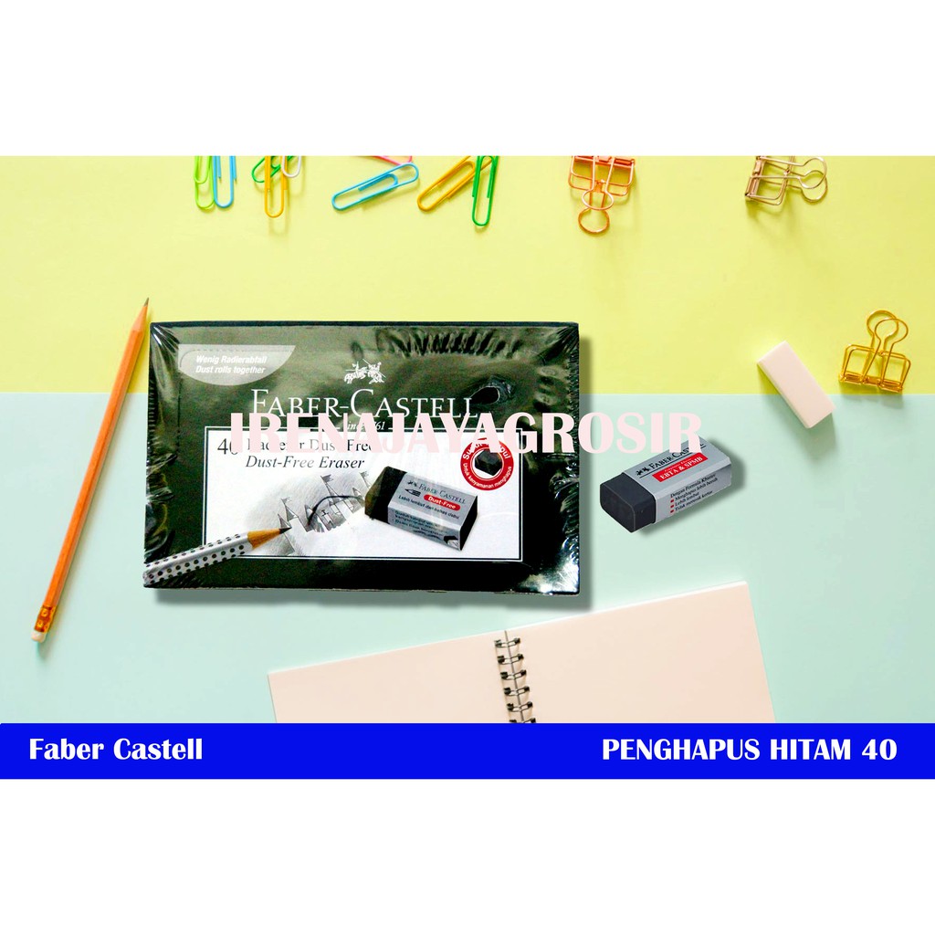 

FABER CASTELL PENGHAPUS UJIAN HITAM STIP BLACK MURAH ISI 40 PCS MURAH