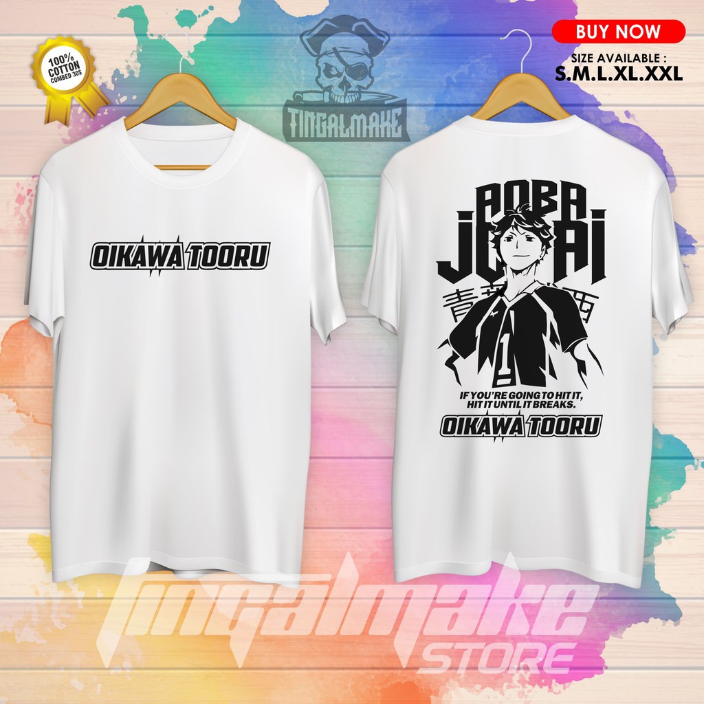 AOBA | Baju Oikawa Tooru Karasuno Haikyuu | Kaos Karasuno | Kaos unisex Terlaris