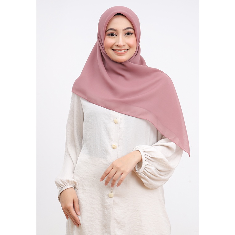Umama Scarf - Kerudung Polos Segi Empat Potton Square-with rose