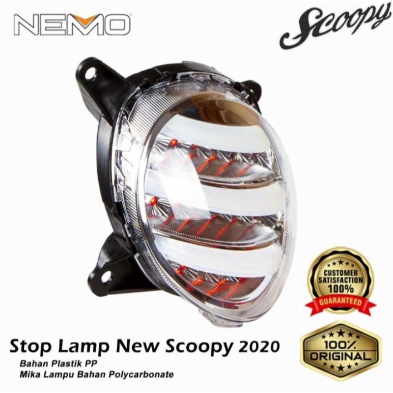 Stop lampu belakang Scoopy new fi 2020/2021 new Original JPA PNP Scoopy new new plug/play