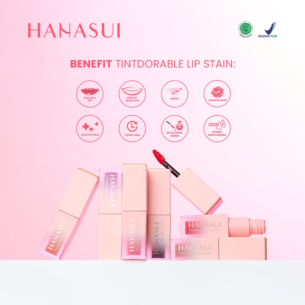 READY NEW SHADE Hanasui Tintdorable Lip Stain GIRLSNEED77 Liptint Hanasui Lip Tint Medan