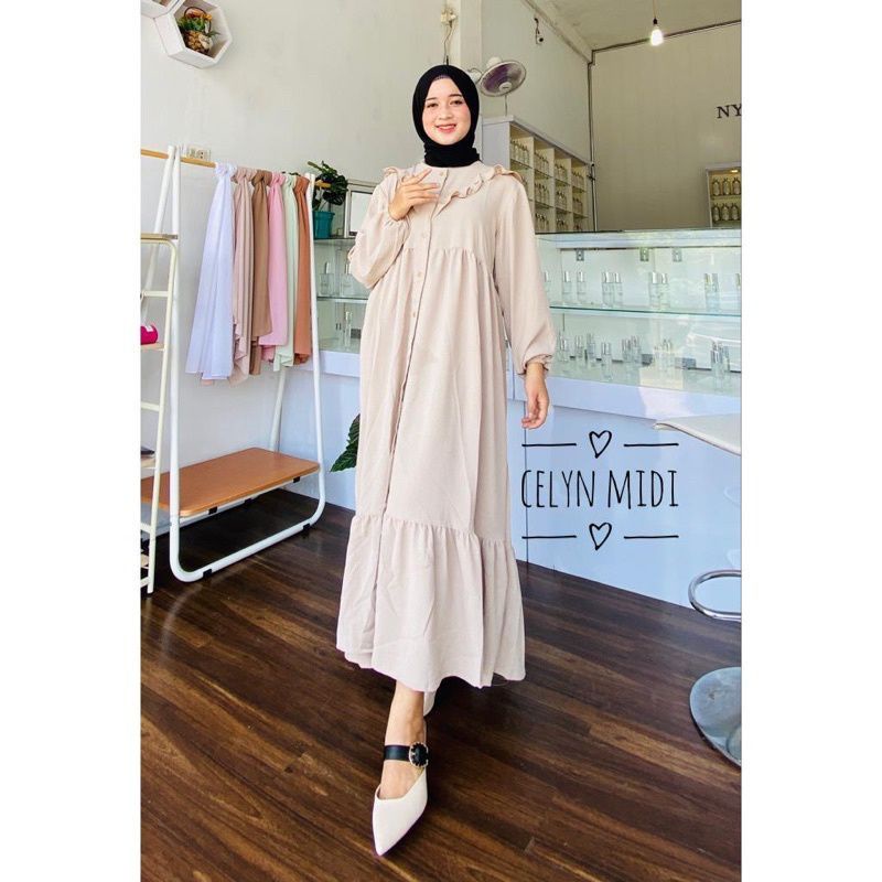 SALE /MARISKA DRESS JUMBO//GAMIS CRINKLE AIRFLOW