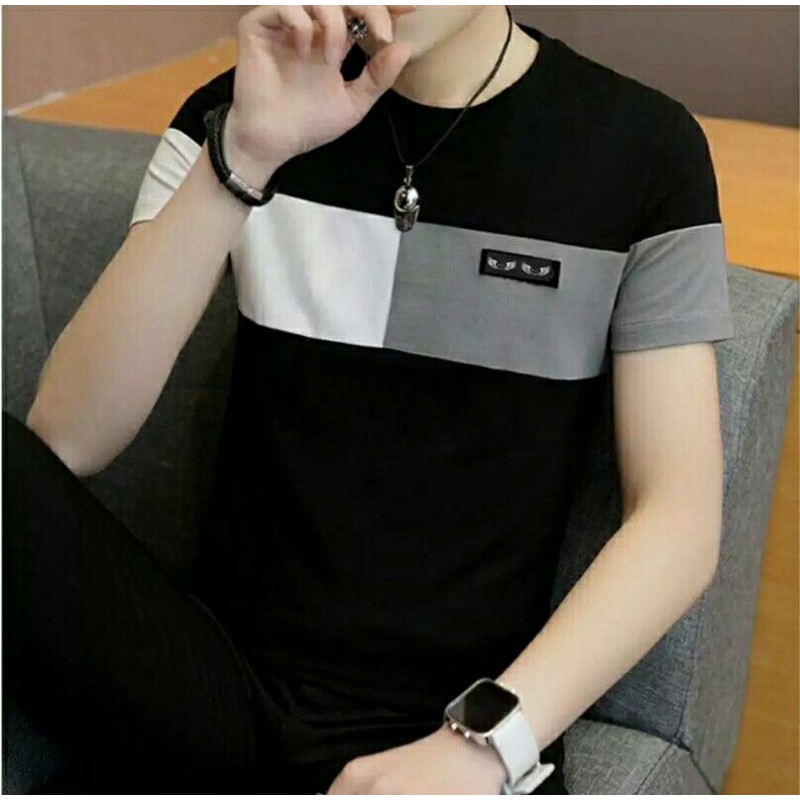 Kaos Lengan pendek Pria Combinasi Cotton Combed 24 s original Distro bandung