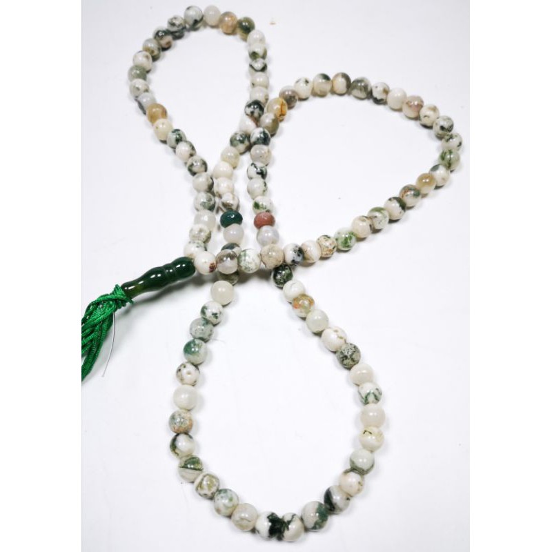 Natural Tasbih 99 Butir Lumut Suliki Kristal 10 Mm