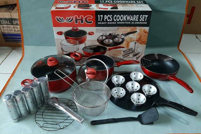 Panci Multifungsi  , HC 17 PCS  , Panci Dutch oven , pizza pan ,  panci cookware set  , Panci Teflon