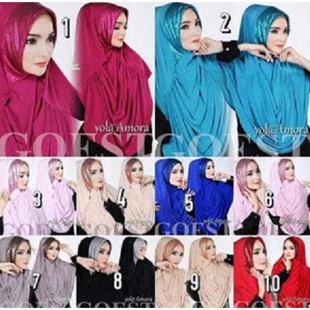 TERBARU Jilbab Yola Amora Premium / Hijab Yola Amora / Khimar Yolla Amora