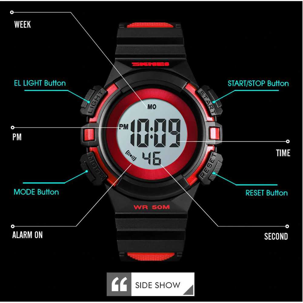 Jam Tangan Sporty Anak Waterproof LED Digital  SKMEI - a1485