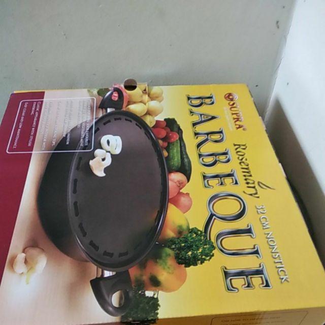 Panci Bbq Pemanggang Supra 32cm / Grillpan Barbeque / Alat Panggang Teflon