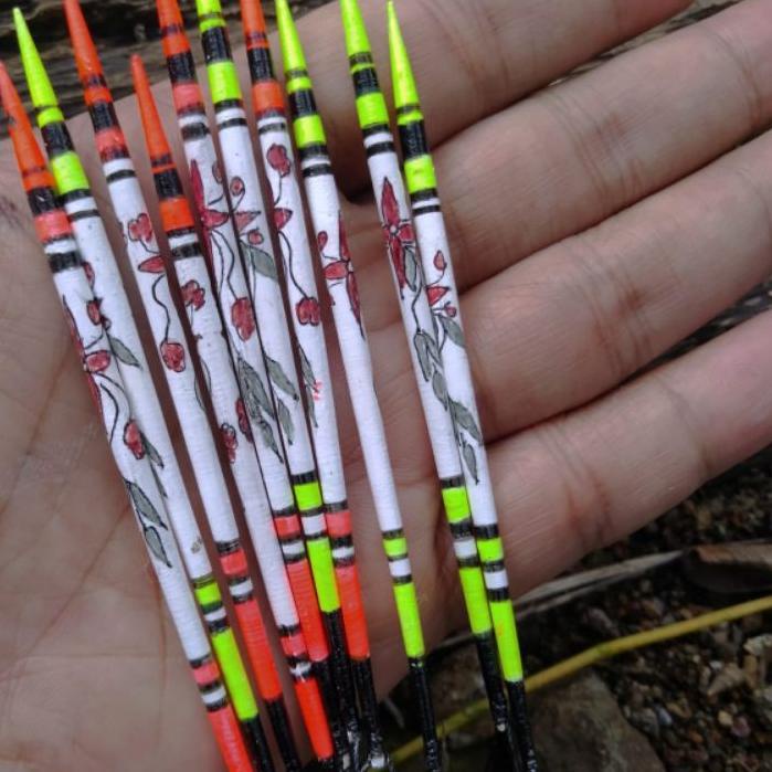 ✅Viral Banget❤pelampung pancing ikan mas kumbul jarum motif batik termurah isi (5)produck terlaris