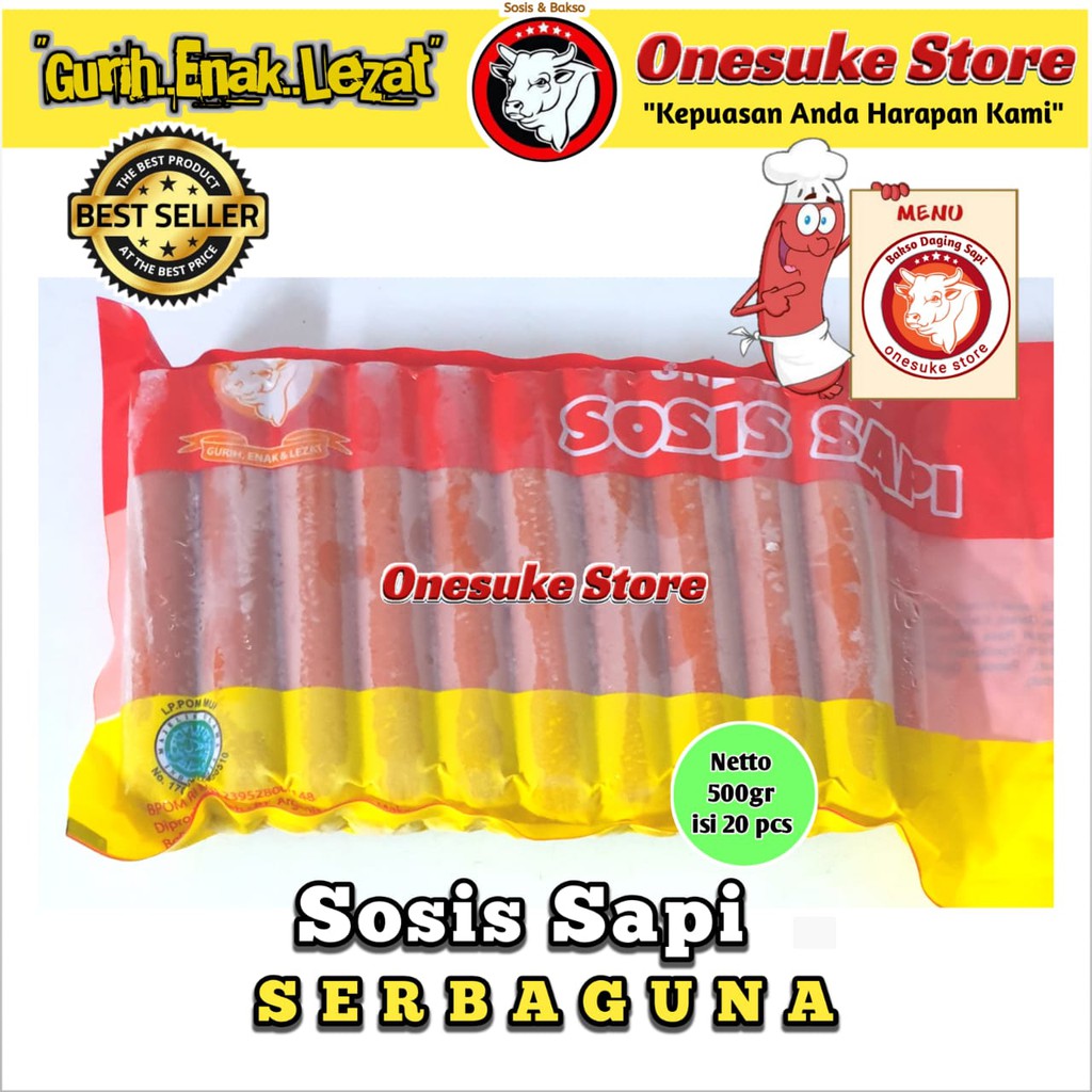 

Sosis onesuke one-suke SOSIS SAPI SERBAGUNA isi 20pcs 500gr