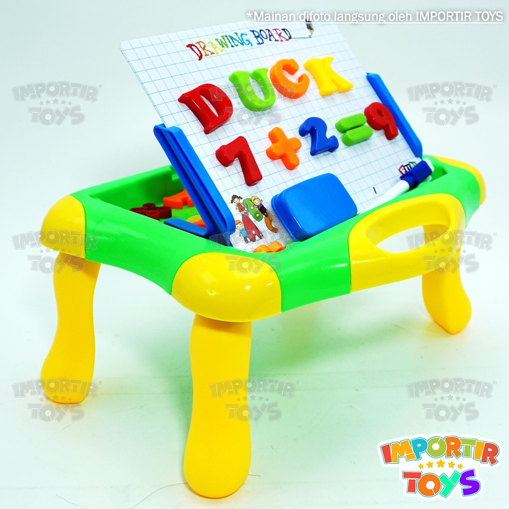 Mainan Edukasi Papan Tulis &quot;ALPHABET&quot; &quot;NUMBER&quot; + MAGNET &quot;ALPHABET&quot; SUPER TOYS (IMPORT QUALITY) Berku