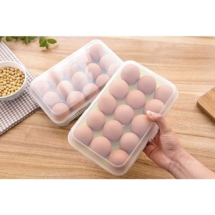 Tempat Kotak Telur 15 Sekat Egg Storage Box