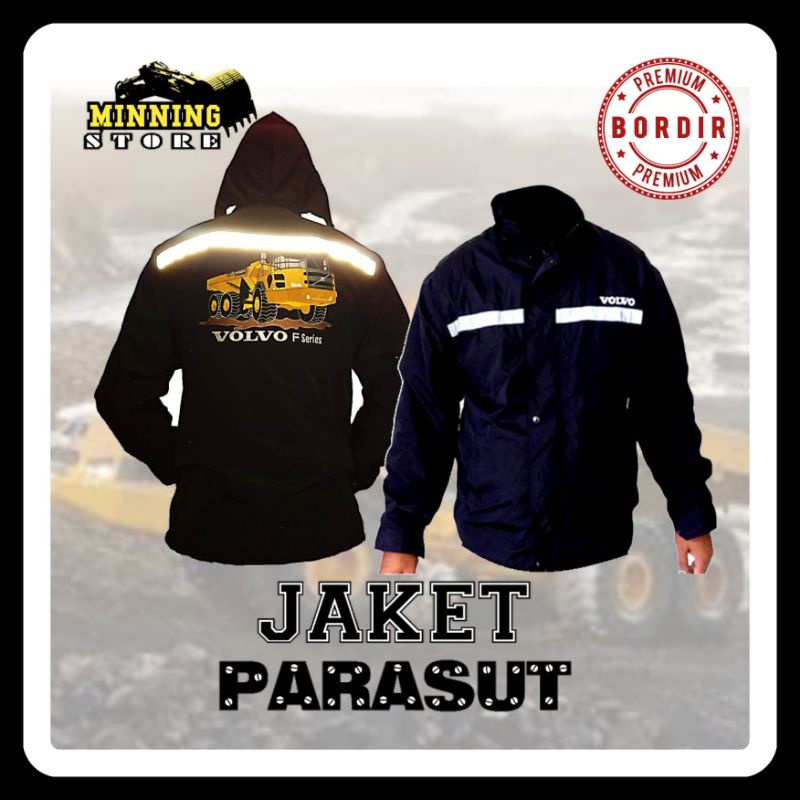 Jaket tambang parasut jaket pria dewasa volvo