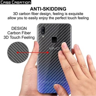 Carbon Garskin for Vivo Y91 Y95 Premium 3D Carbon Back Skin Anti Gores Belakang