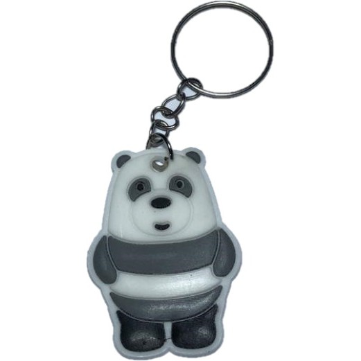 PEACH - Gantungan Kunci Karakter Unik Keychain PVC Souvenir / Souvenir Gantungan Kunci Karakter Lucu G210-Bare Bears Panda