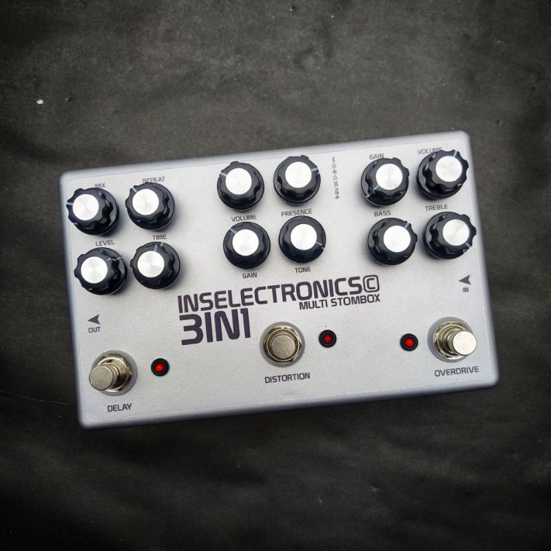 3IN1 EFEK GITAR OVERDRIVE DISTORSI DELAY | INSELECTRONICS©
