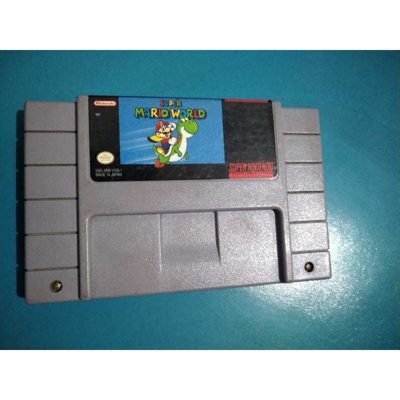Kaset Super Nintendo SNES US Cartridge Ori Super Mario World