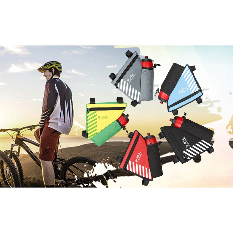 2 in 1 Tas Sepeda MTB + Holder Botol Minum Waterproof / Tas Sepeda Tempat Minum - 5 Warna