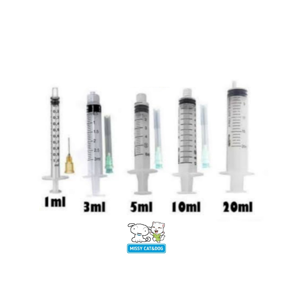 Sepetan 1ml 3ml 5ml 10ml 20ml 50ml 50cc Kucing Anjing Suntikan Spet Pipet Spuit