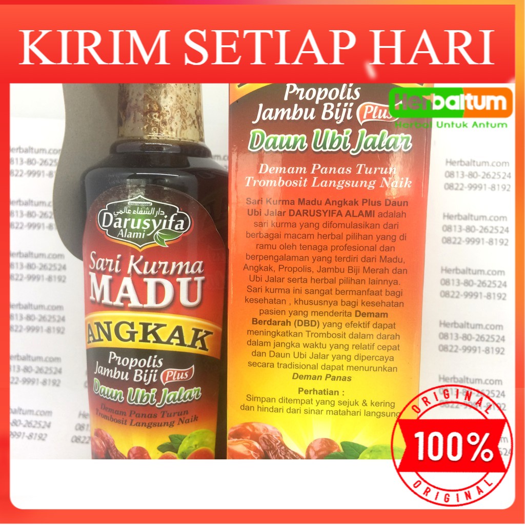 

Herbal DBD, Tipes - Sari Kurma, Angkak, Jambu Biji, Daun Ubi Jalar