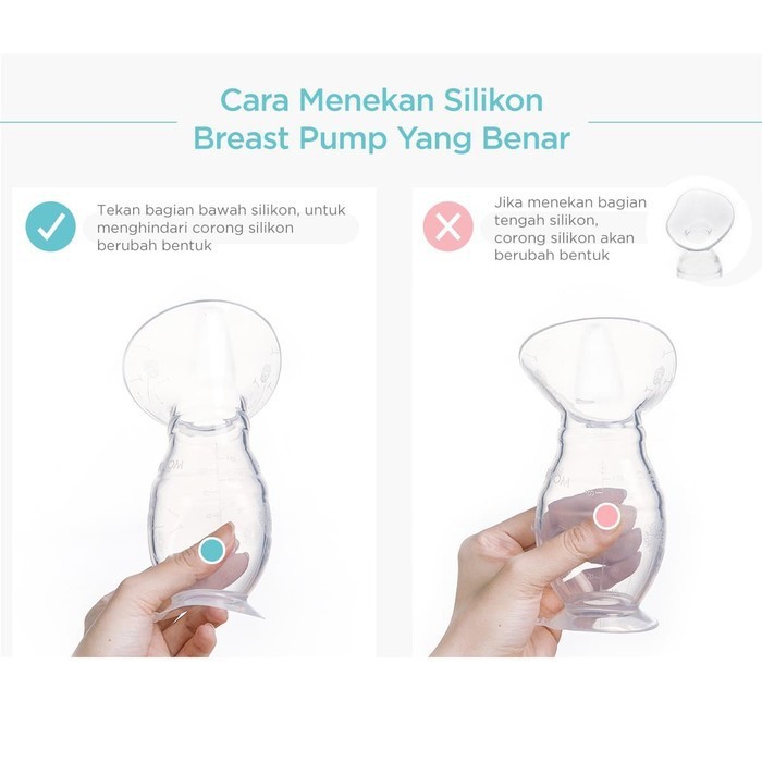 MOOIMOM SILICONE BREAST PUMP POMPA ASI SILICONE