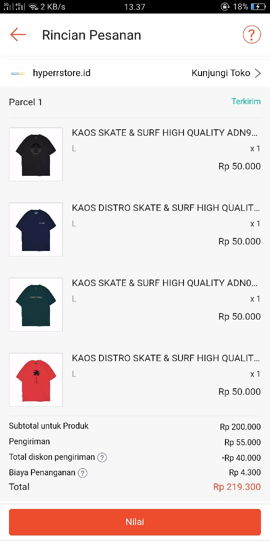 Kaos Skate & Surf High Quality Adn079