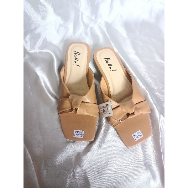 Hello! Siap Kirim Sandal Slop Wanita Sandal Hello Slop Pita Sandal mules cewek (Hello Aisyah)