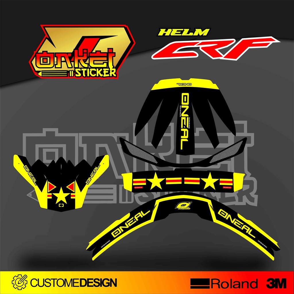 DECAL HELM CRF 150 ONEAL