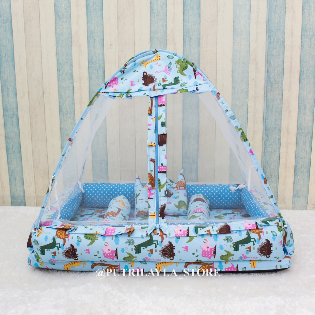 kasur bayi set kelambu JUMBO untuk usia 0 sd 18 bulan