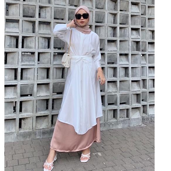 Modern.. DEZHAF - Plain Tunik Kaftan | Dress Satin