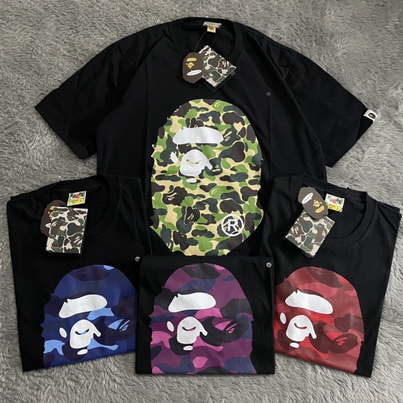 KAOS TSHIRT BAPE BATHING APE BIG LOGO CAMO DESSERT FULLTAG