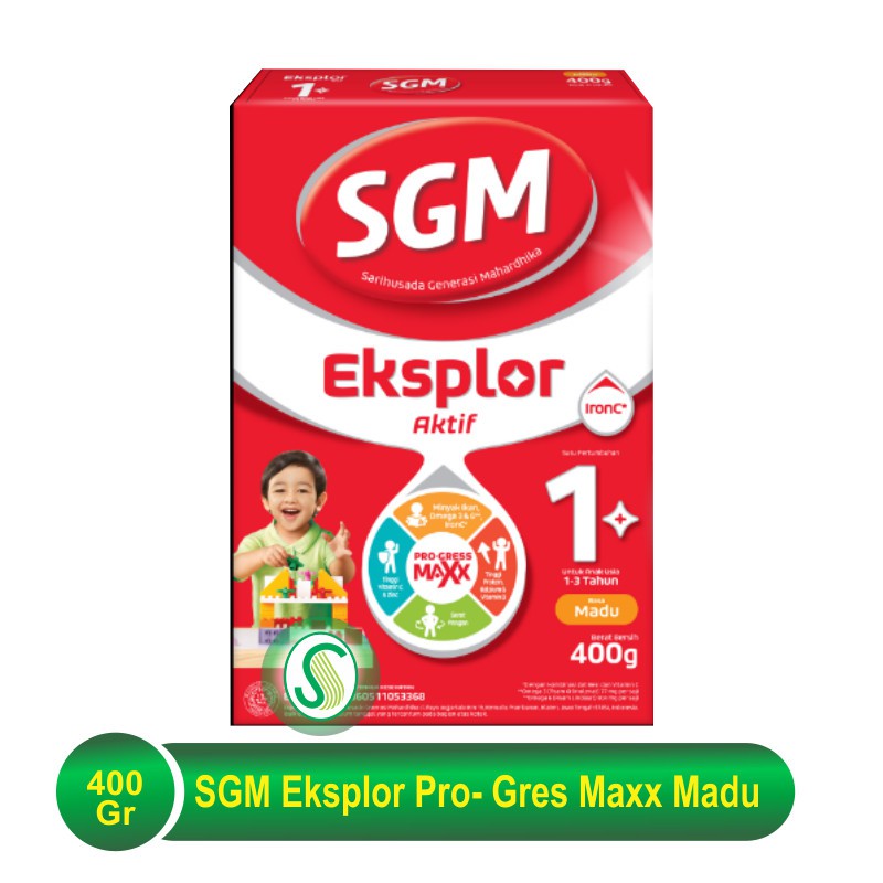 SGM Eksplor 1+ Pro-GressMaxx Madu Formula Pertumbuhan 400 gr