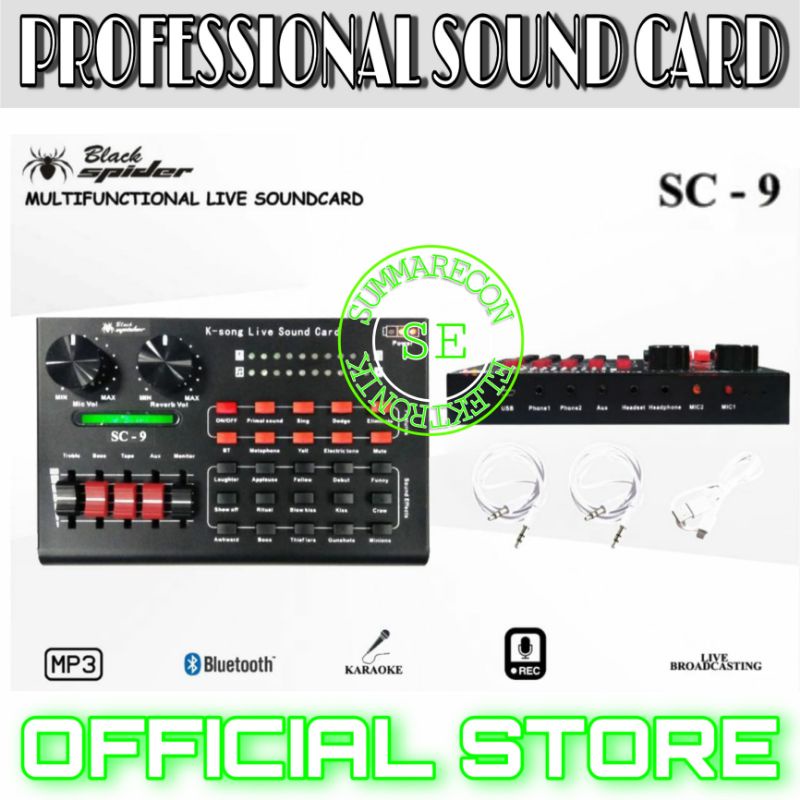 paket mic condenser bm 800 soundcard v9 youtuber bigo live recording