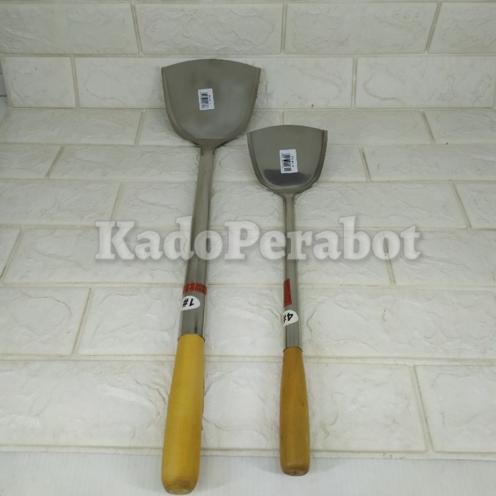 spatula masak jumbo - sendok wajan besar - spatula ciamsi gagang kayu