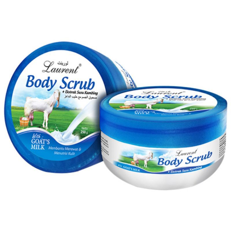 Lulur Mandi Badan Pemutih Body Scrub Susu Kambing 250 gr | LAURENT