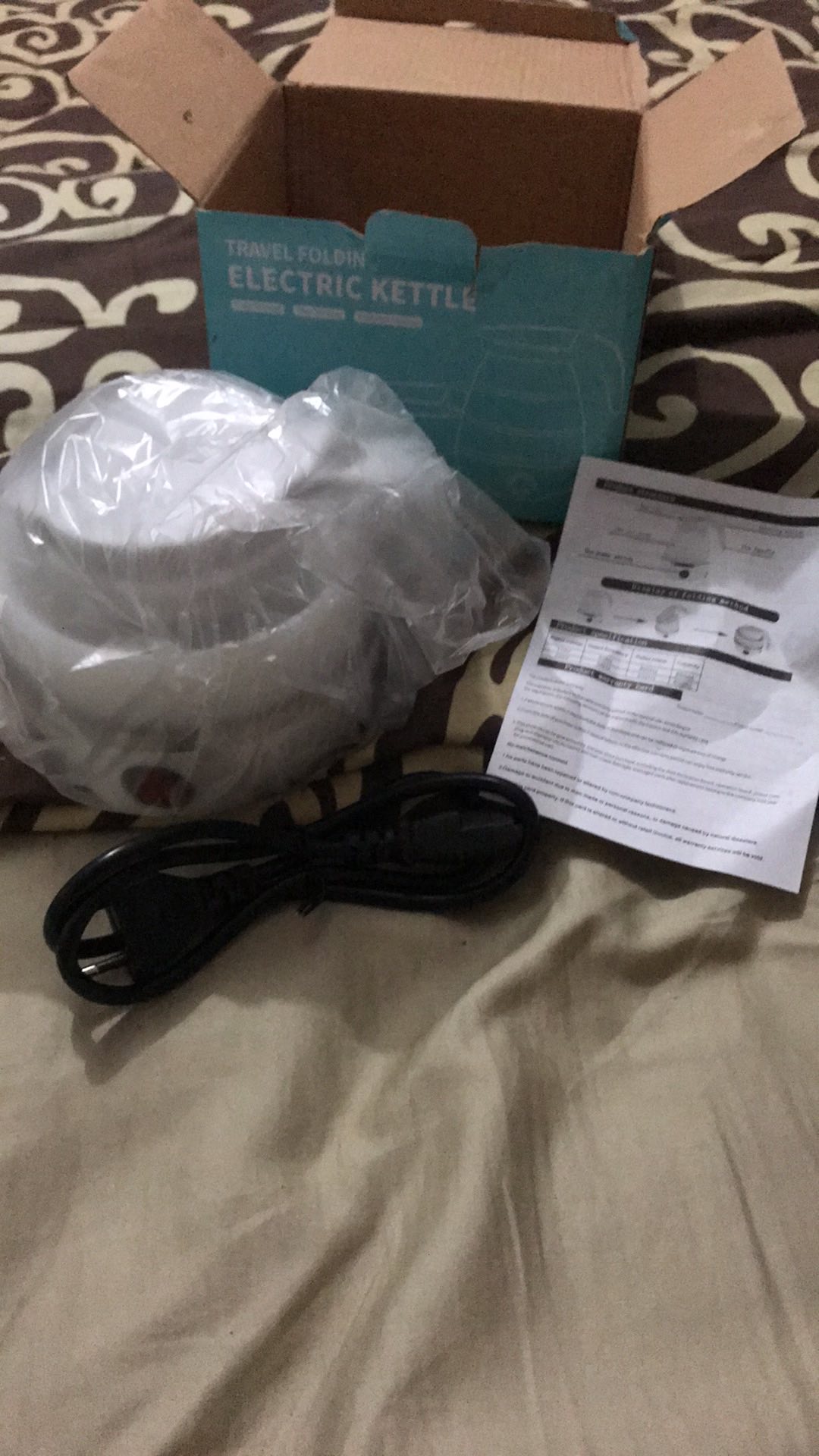 Teko Listrik Kettle Electric Kapasitas 800w Teko Lipat Travelling Pemanas Air Pembuat Kopi Teh