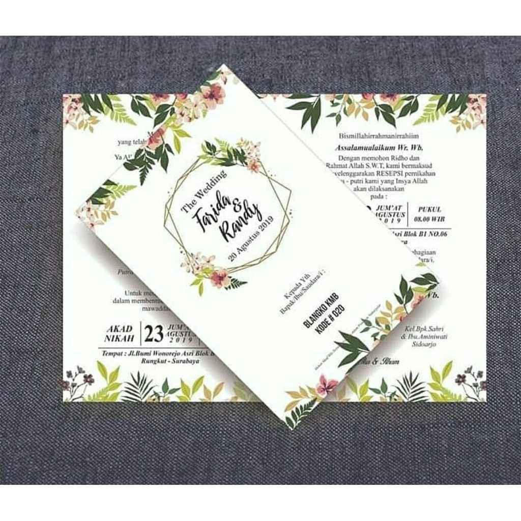 Undangan KMB Elegan dan murah l Pernikahan/Khitanan (KMB 12)