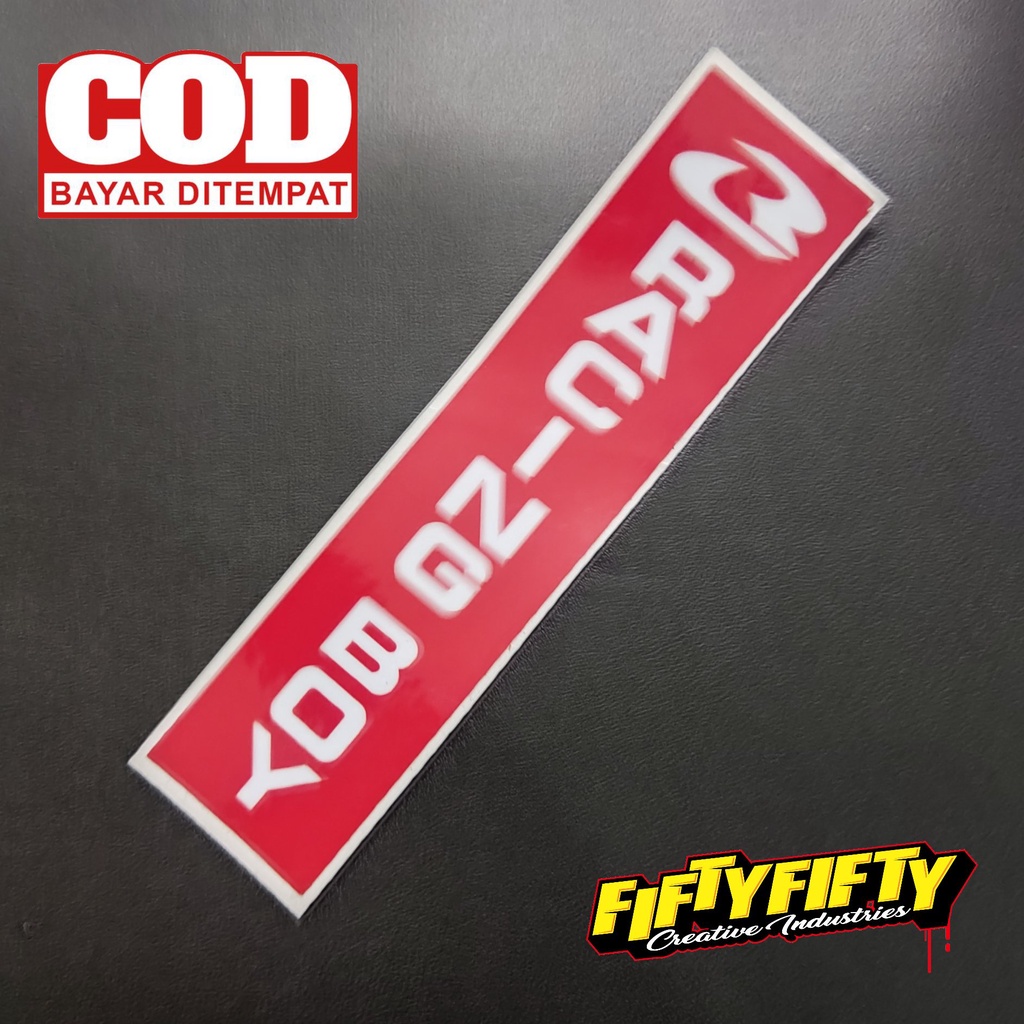 Stiker Print Cut RCB RACING BOY Stiker Printing Laminasi Glossy Tahan Air Stiker Motor Mobil Helm Sudah Membentuk Pola Desain