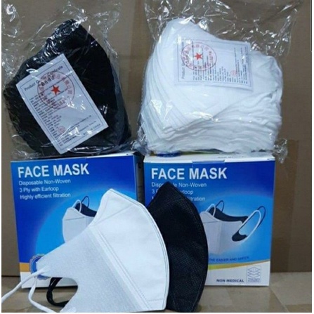 MASKER DUCKBILL MURAH MOUSON ALKINDO ORLEE  Y&amp;B CAREINDO FACEMASK EMBOS ISI 50 PCS HITAM PUTIH WARNA WARNI BOX PREMIUM ORIGINAL