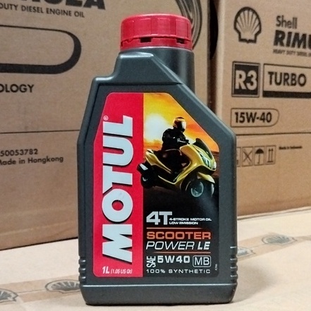 OLI MESIN MOTOR MATIC MOTUL SCOOTER POWER LE 5W-40 FULL SYNTHETIC 1 LITER