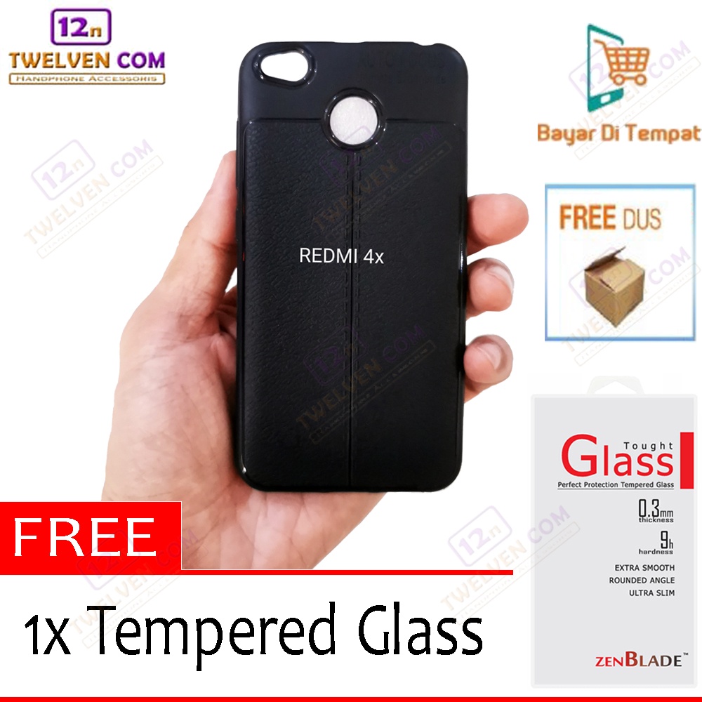 [FLASH SALE] Case Auto Focus Softcase Xiaomi Redmi 4x - Free Tempered Glass